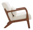 Macio Cream Modern Polyester Accent Chair