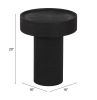 Watson Black Modern Mango Wood Side Table
