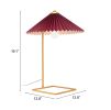 Charo Art Deco Glam Steel Table Lamp - Red & Gold