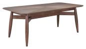 Silea Espresso Modern Rectangular Rubberwood Dining Table
