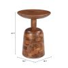 Kelk Walnut Mango Wood Modern Side Table