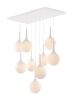 Epsilon Nine-Light Frosted Glass Orb Ceiling Lamp