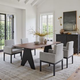 Lisse Espresso Rubberwood Rectangular Dining Table