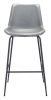 Byron Mid-Century Modern Vinyl Barstool - Gray