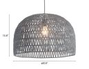 Paradise Modern Gray Woven Dome Ceiling Lamp