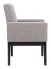 Senzil Gray Modern Deco Fabric Dining Chair with Arms