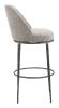 Nordhavn Industrial Gray Swivel Barstool with Forged-Look Steel Frame