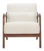 Macio Cream Modern Polyester Accent Chair