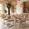 Rovina Natural Modern Rubberwood Dining Table