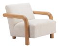 Subliem White Modern Accent Chair