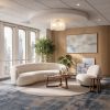 Tibet Cream Modern Shearling-Style Sofa
