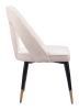 Artus Modern Glam Teddy Fabric Dining Chair with Steel Frame
