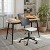 Duravel White & Black Modern Vinyl Office Chair