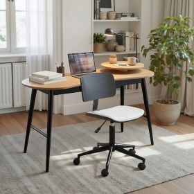 Duravel White & Black Modern Vinyl Office Chair