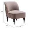Bintulu Modern Taupe Velvet Accent Chair