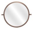 Rand Bronze Mid-Century Modern Industrial Wall Mirror