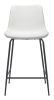 Byron Mid-Century Modern Vinyl Counter Stool - White