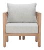 Leto Gray Modern Olefin & Aluminum Armchair