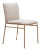 Nordvest Modern Performance Beige Fabric Dining Chair with Steel Frame