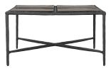 Cloe Black Modern Cast Glass Coffee Table