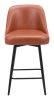 Keppel Glam Art Deco Swivel Counter Stool - Brown