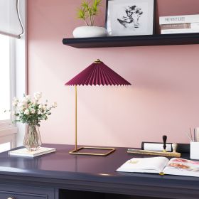 Charo Art Deco Glam Steel Table Lamp - Red & Gold