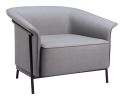 Burry Modern Vinyl Accent Chair with Steel Frame