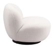 Myanmar Cream Shearling-Style Modern Accent Chair