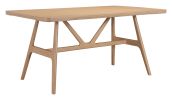 Rovina Natural Modern Rubberwood Dining Table