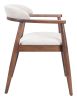 Goka Beige & Walnut Modern Dining Chair
