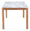 Jemy White Modern Rubberwood Dining Table