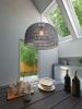 Paradise Modern Gray Woven Dome Ceiling Lamp