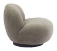 Myanmar Olive Green Shearling-Style Accent Chair