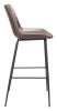 Byron Mid-Century Modern Vinyl Barstool - Brown