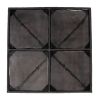 Cloe Black Modern Cast Glass Coffee Table