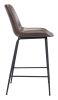 Byron Mid-Century Modern Vinyl Counter Stool - Brown