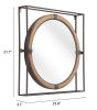 Capell Industrial Glam Decorative Wall Mirror - Antique Gray
