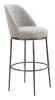 Nordhavn Industrial Gray Swivel Barstool with Forged-Look Steel Frame