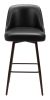 Keppel Modern Swivel Vinyl Barstool - Black & Bronze