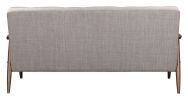Rocky Putty Modern Three-Seat Sofa with Button Tufting