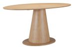 Disque Natural Modern Rubberwood Dining Table