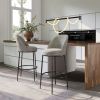 Nordhavn Industrial Gray Swivel Barstool with Forged-Look Steel Frame