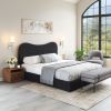 Sele Black Modern King Bed