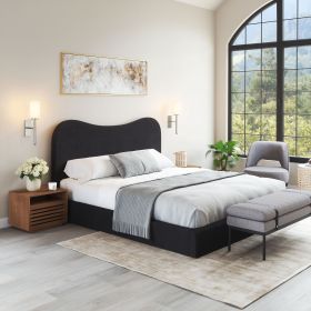 Sele Black Modern King Bed