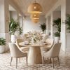 Calmo Beige Modern Upholstered Dining Chair