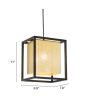 Yves Gold & Black Modern Perforated Steel Ceiling Lamp
