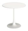 Soleil White Modern Aluminum Sunburst Dining Table