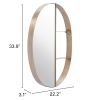 Latitude Antique Bronze Wall Mirror with Shelves