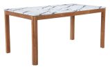 Jemy White Modern Rubberwood Dining Table