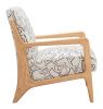 Runa Beige & Natural Modern Polyester Accent Chair